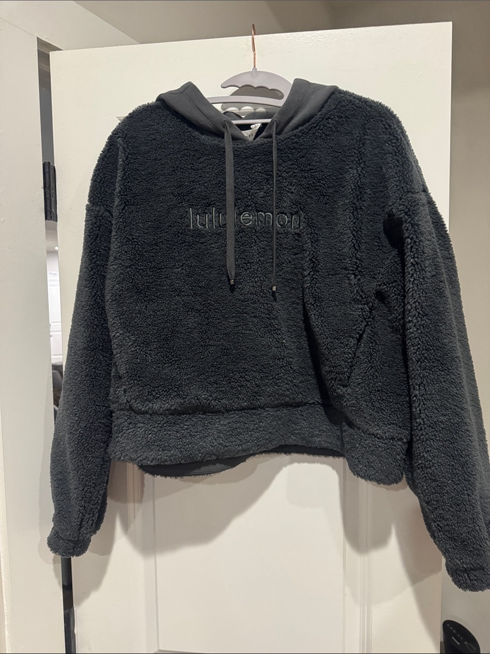 lululemon athletica grey/black fleece Hoodie